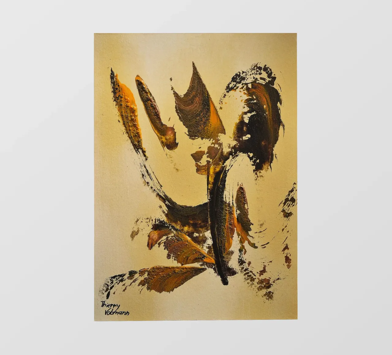 MESSAGE FROM THE HEART 34 telo in pvc da Thierry Vobmann Abstract painting