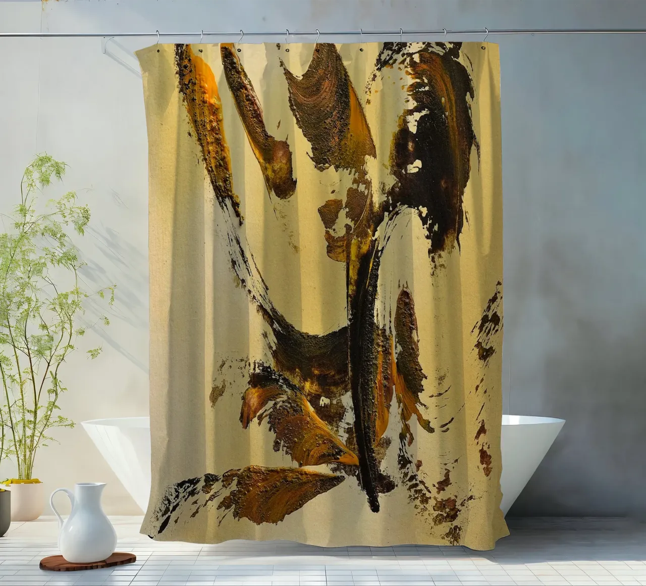 MESSAGE FROM THE HEART 34 tenda da doccia da Thierry Vobmann Abstract painting