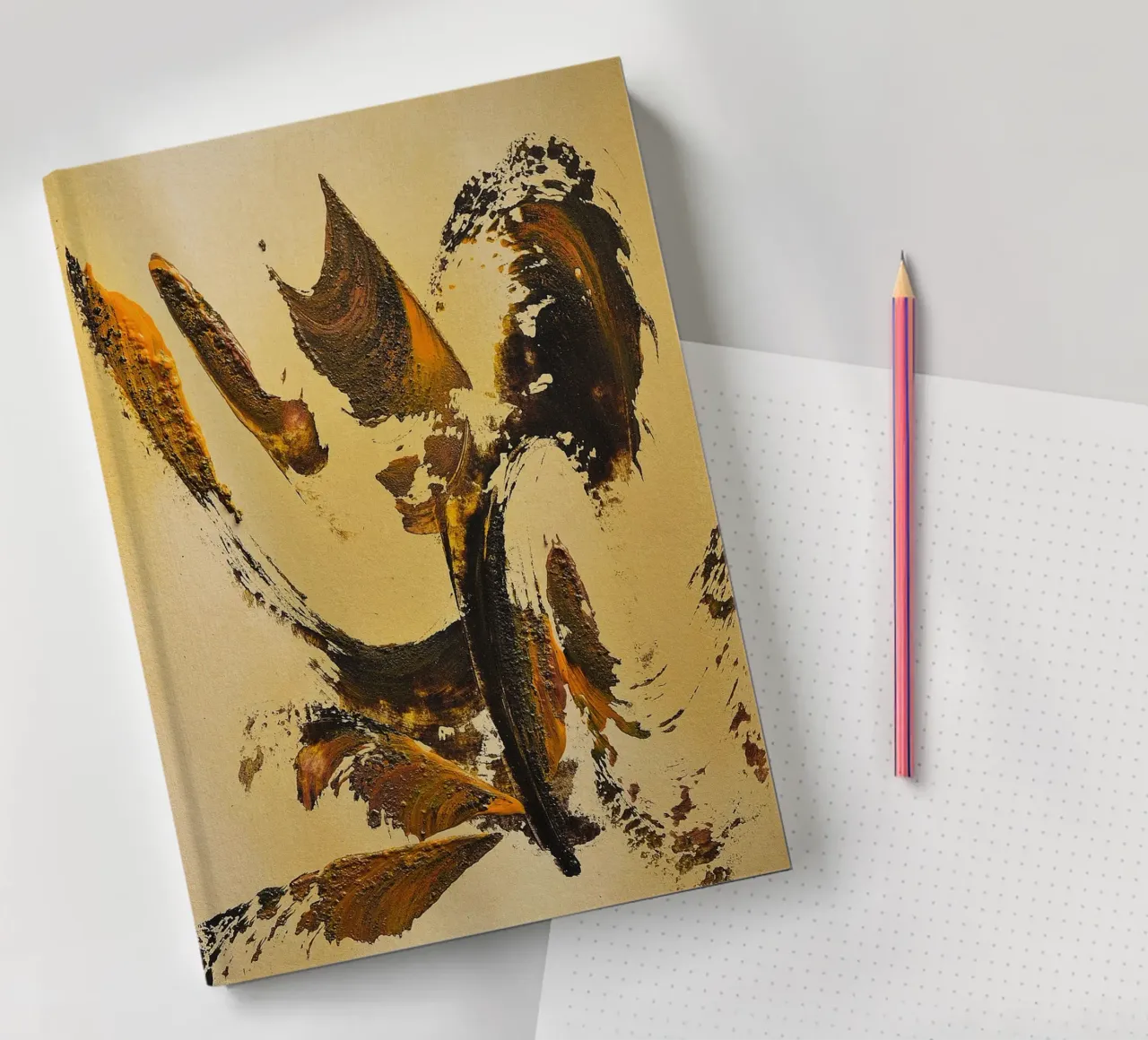 MESSAGE FROM THE HEART 34 notebook by Thierry Vobmann Abstract painting