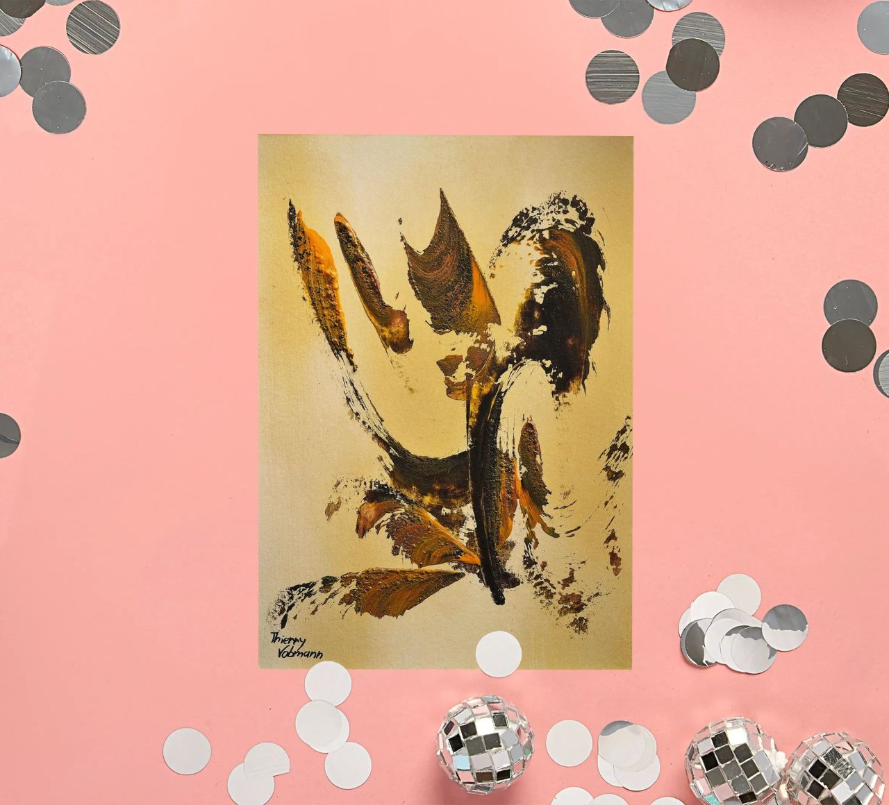 MESSAGE FROM THE HEART 34 adesivo da Thierry Vobmann Abstract painting