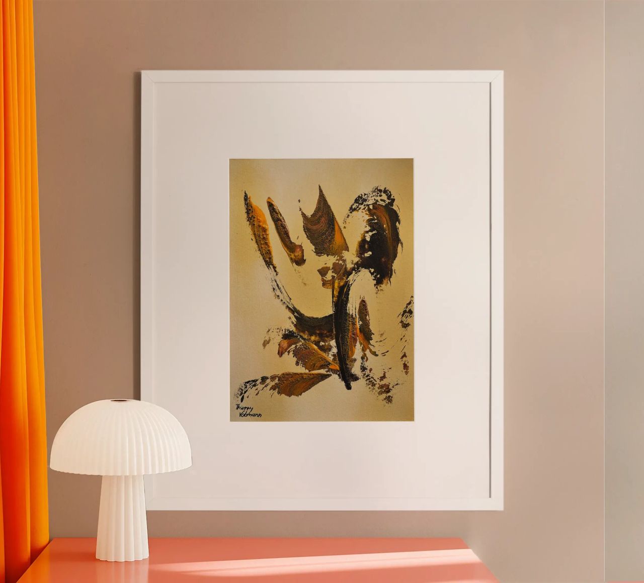 MESSAGE FROM THE HEART 34 carta hahnemühle da Thierry Vobmann Abstract painting