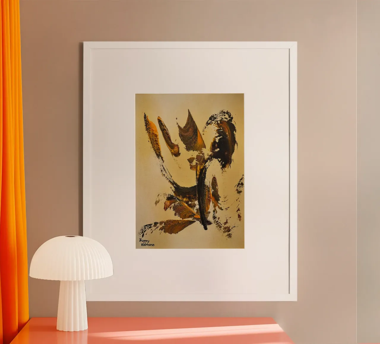 MESSAGE FROM THE HEART 34 carta hahnemühle da Thierry Vobmann Abstract painting