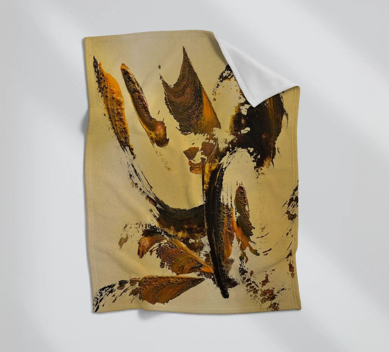 MESSAGE FROM THE HEART 34 coperta in pile da Thierry Vobmann Abstract painting