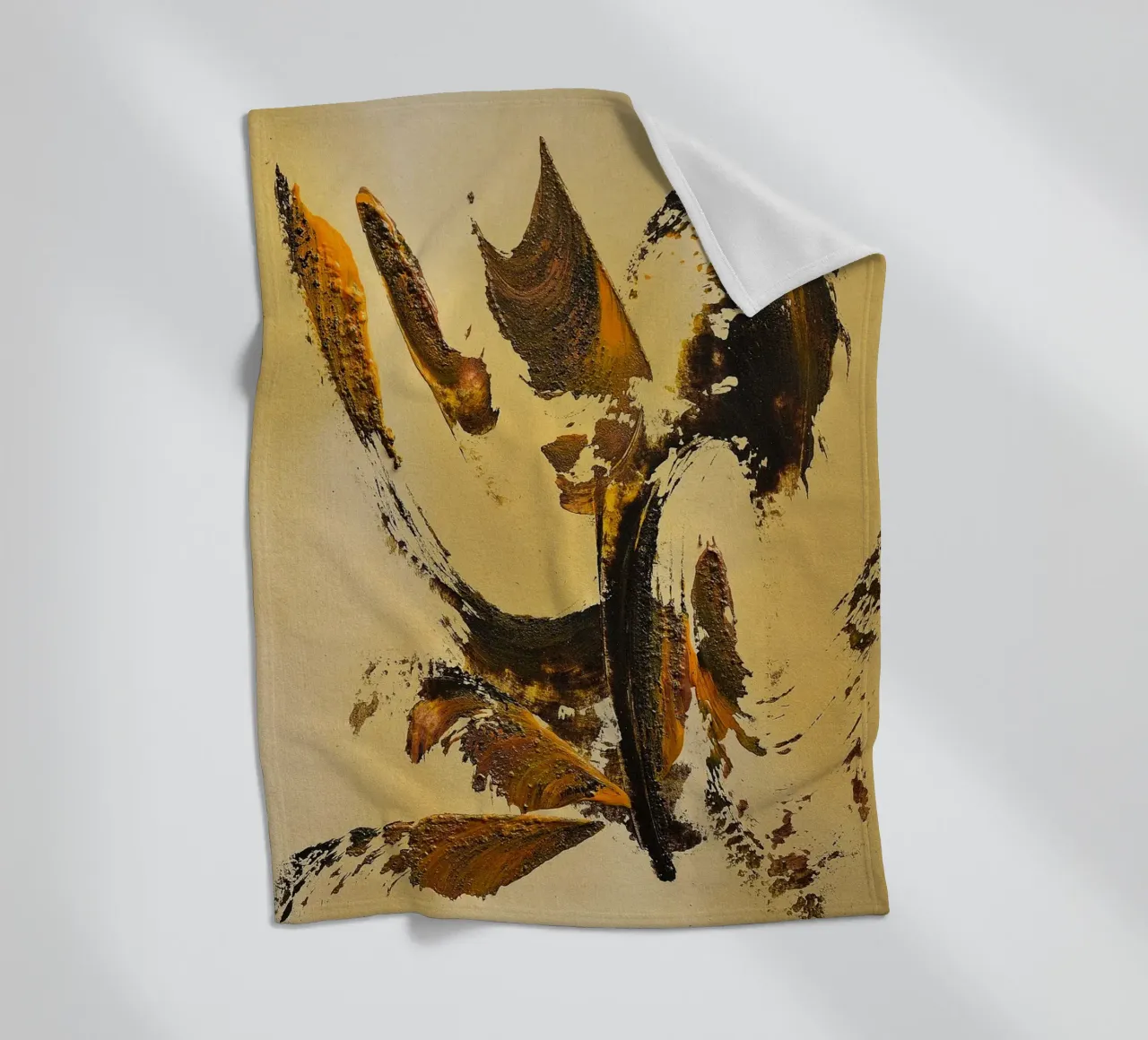 MESSAGE FROM THE HEART 34 coperta in pile da Thierry Vobmann Abstract painting