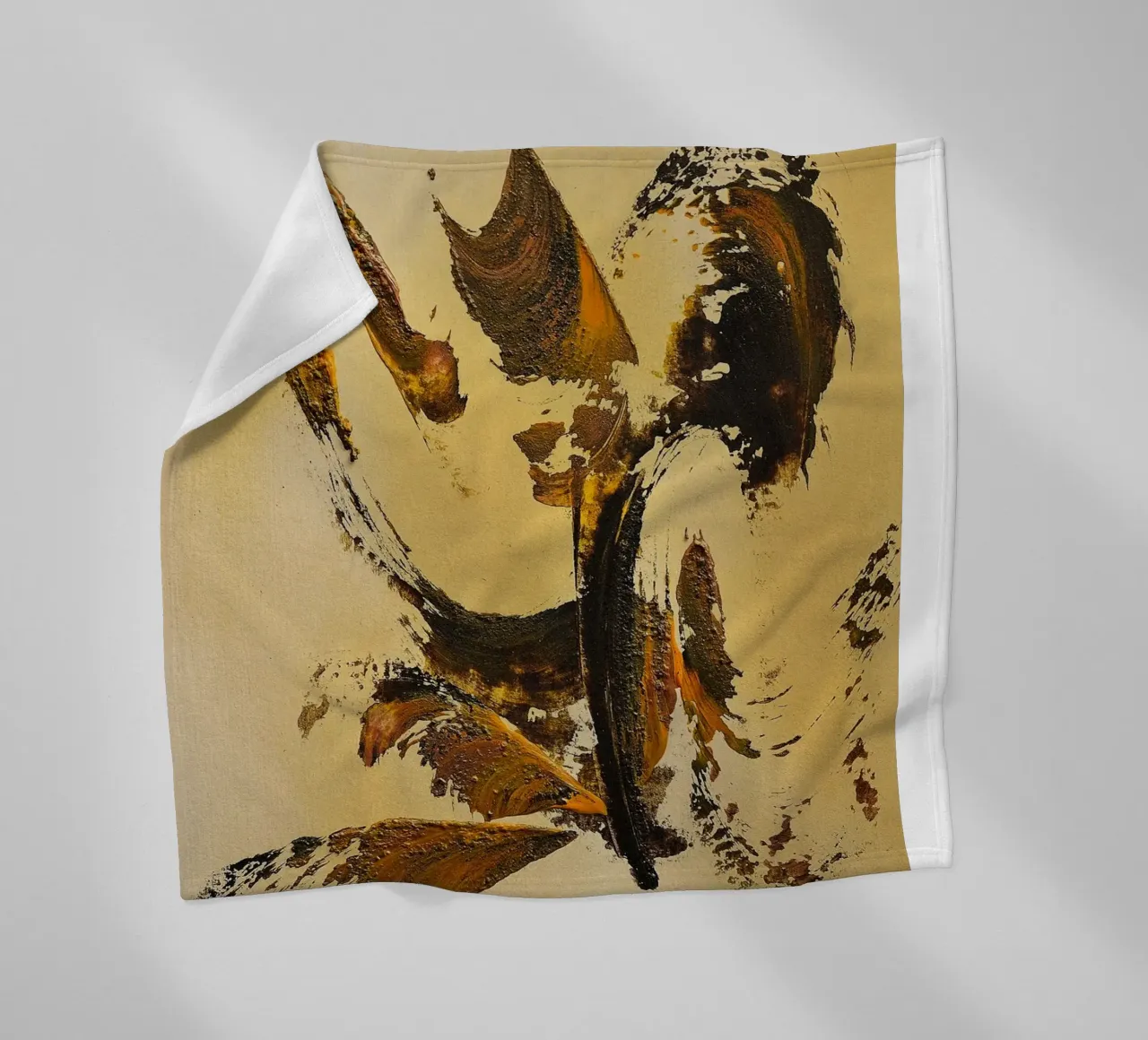 MESSAGE FROM THE HEART 34 Fleecedecke von Thierry Vobmann Abstract painting