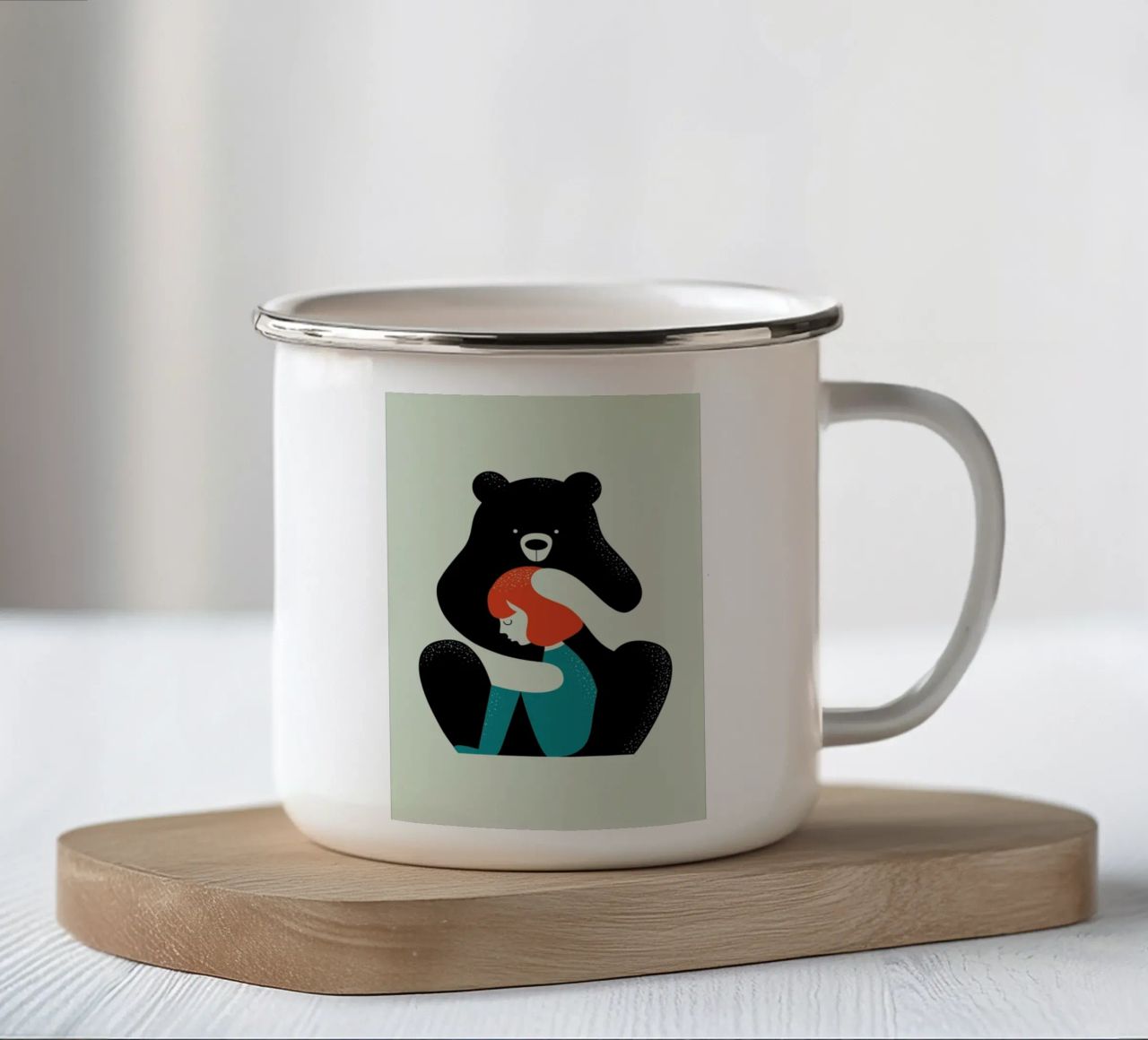 Bearhug tazza in smalto da Doozal