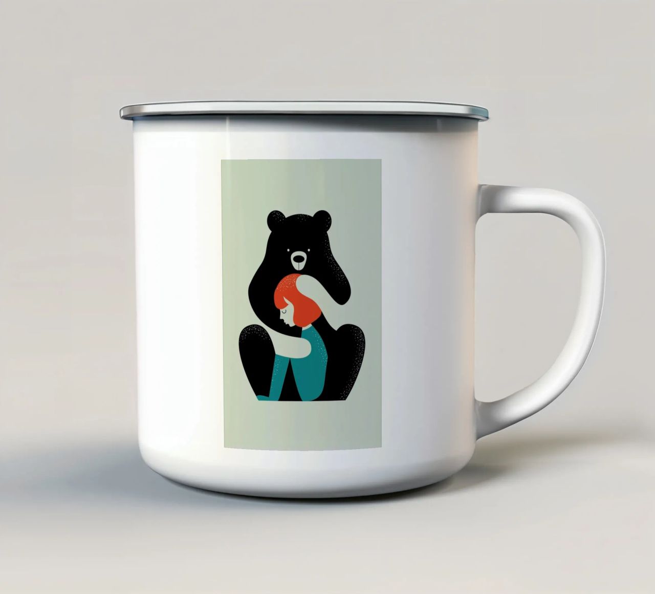 Bearhug tazza in smalto da Doozal