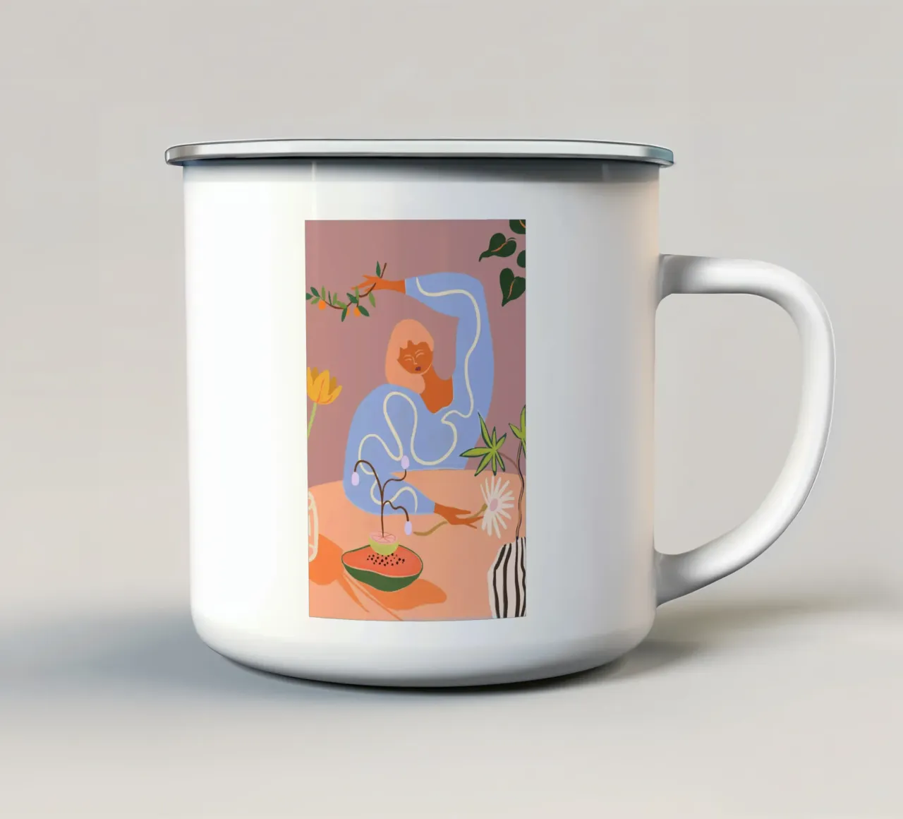 Gardening tazza in smalto da Arty Guava