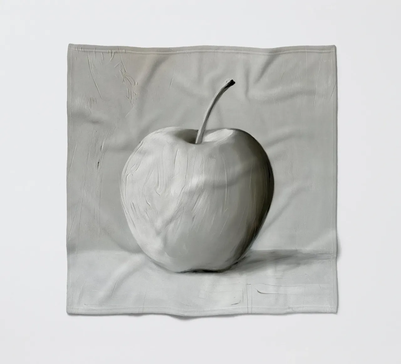 Apfel in Grautönen Fleecedecke von Imagine