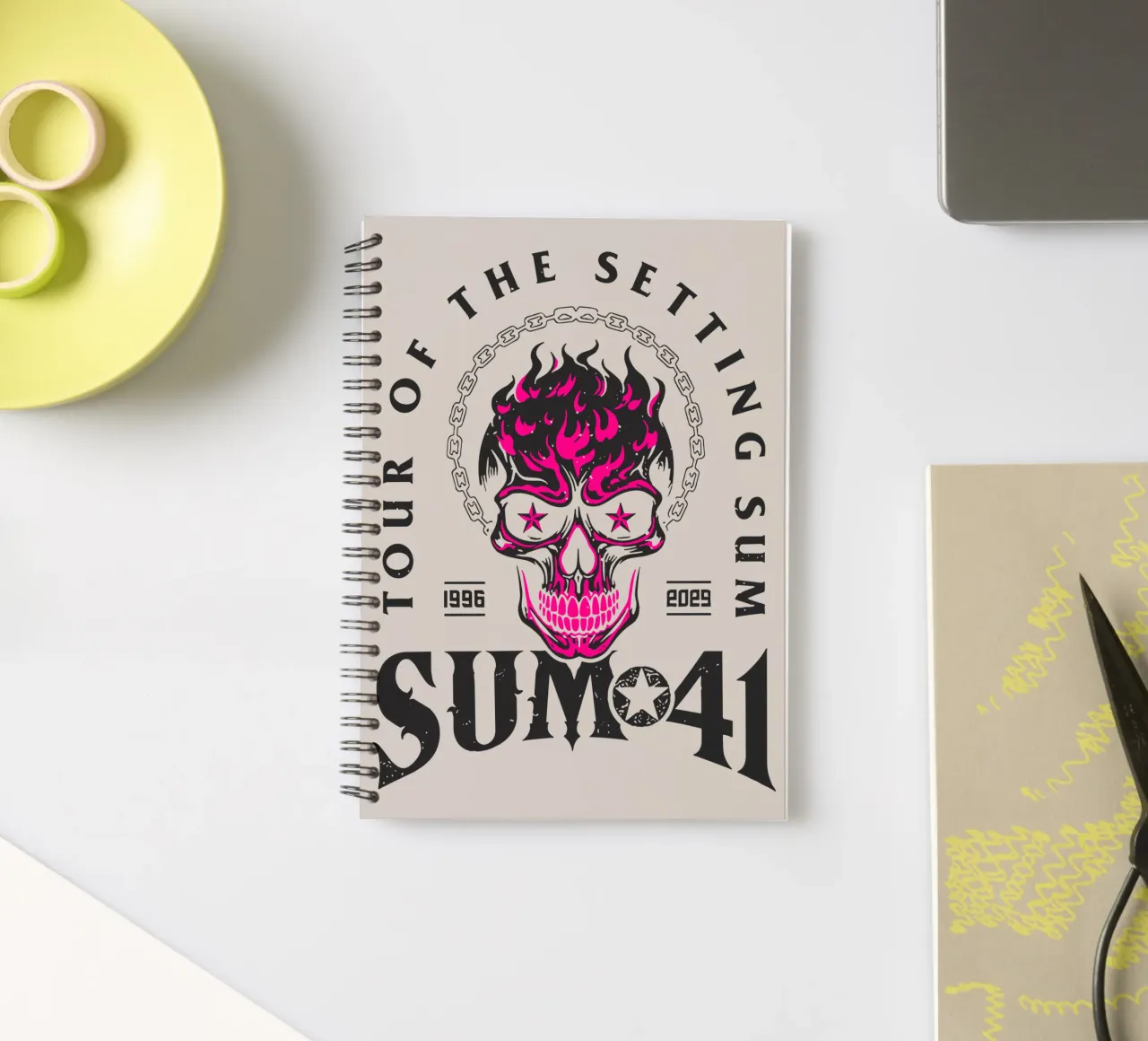 Sum 41 The Setting V1 spiral notebook by lindacleveland