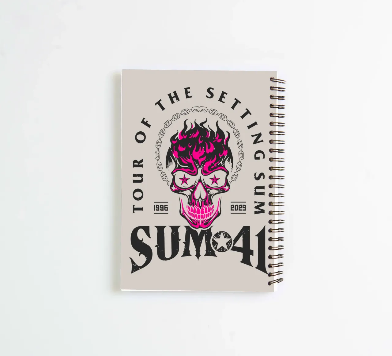 Sum 41 The Setting V1 spiral notebook by lindacleveland
