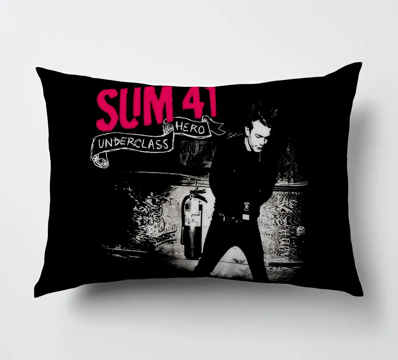 Sum 41 Underclass Hero cuscino da lindacleveland