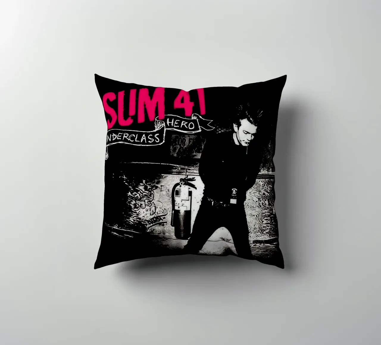 Sum 41 Underclass Hero cuscino da lindacleveland