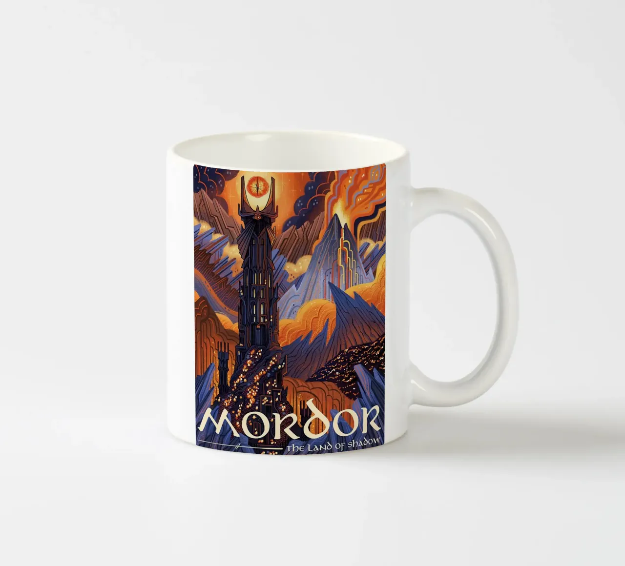 Mordor The Land of Shadow ceramic mug by Junkie Movie