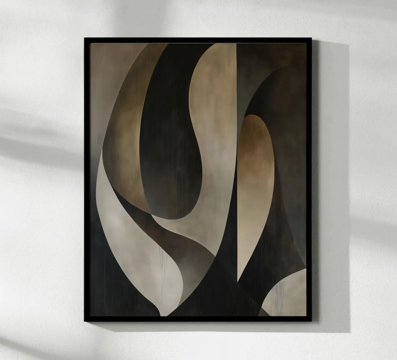 forme astratte in colori scuri poster con telaio in alluminio da Imagine