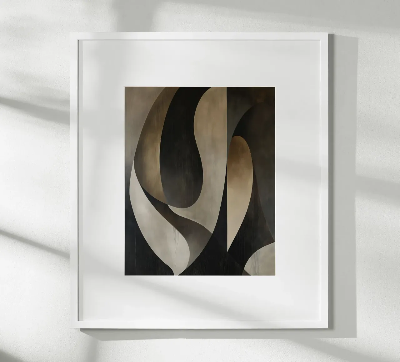 forme astratte in colori scuri poster con telaio in alluminio da Imagine