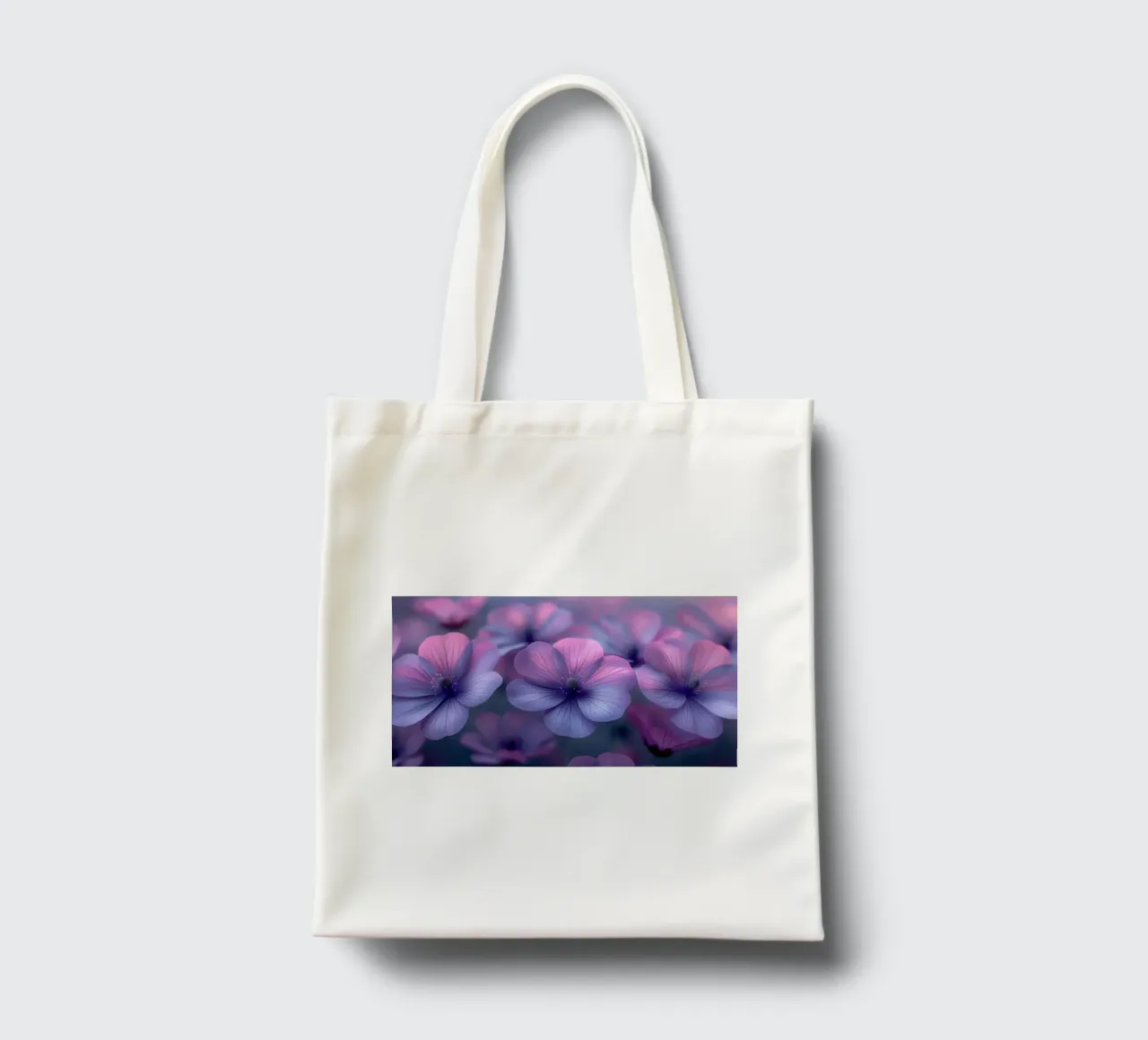 Fiori viola borsa in juta da Imagine