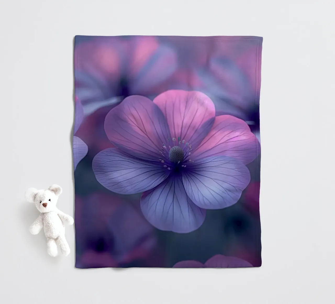 Fiori viola coperta in pile da Imagine