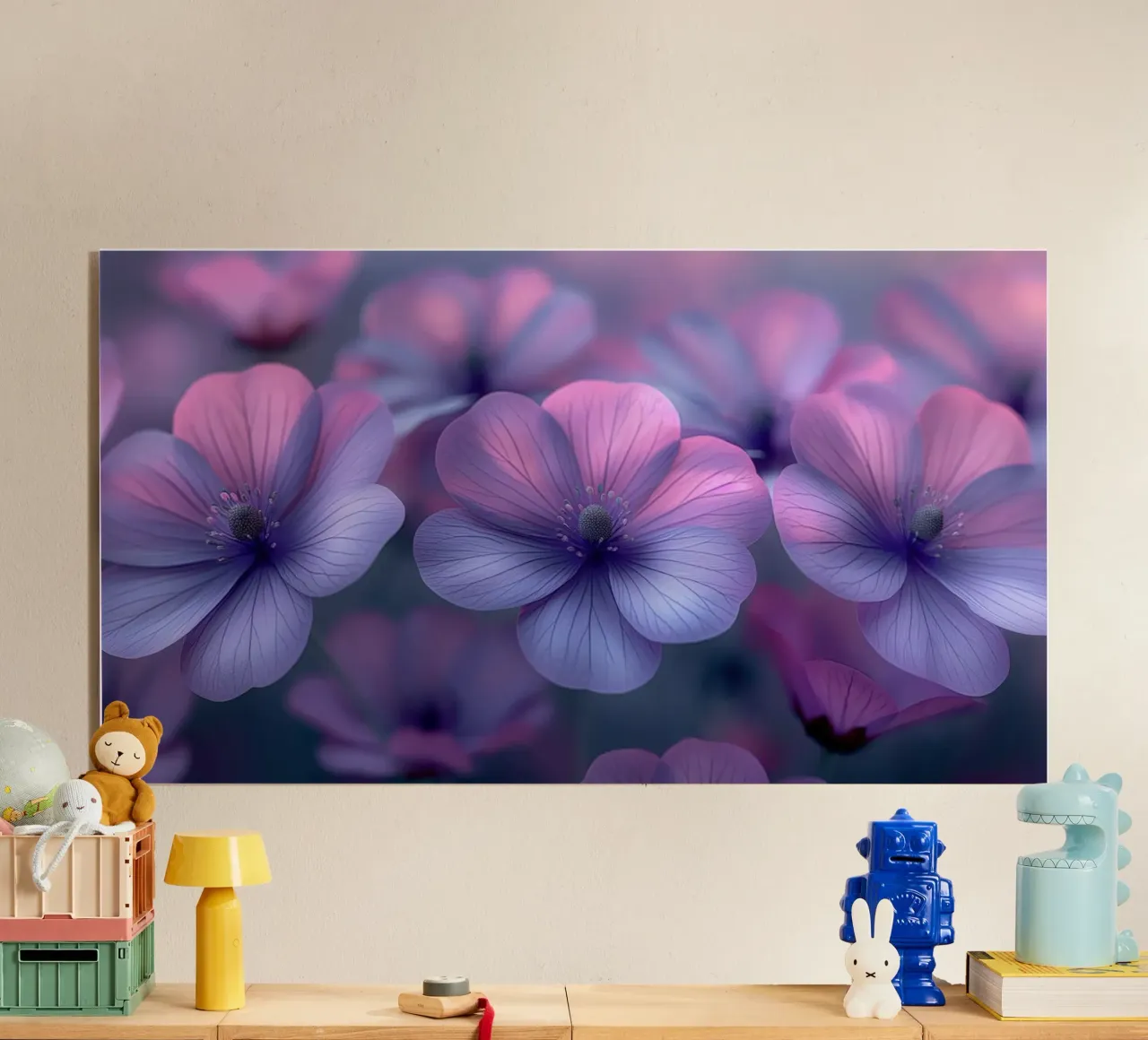 Fiori viola plexiglass da Imagine