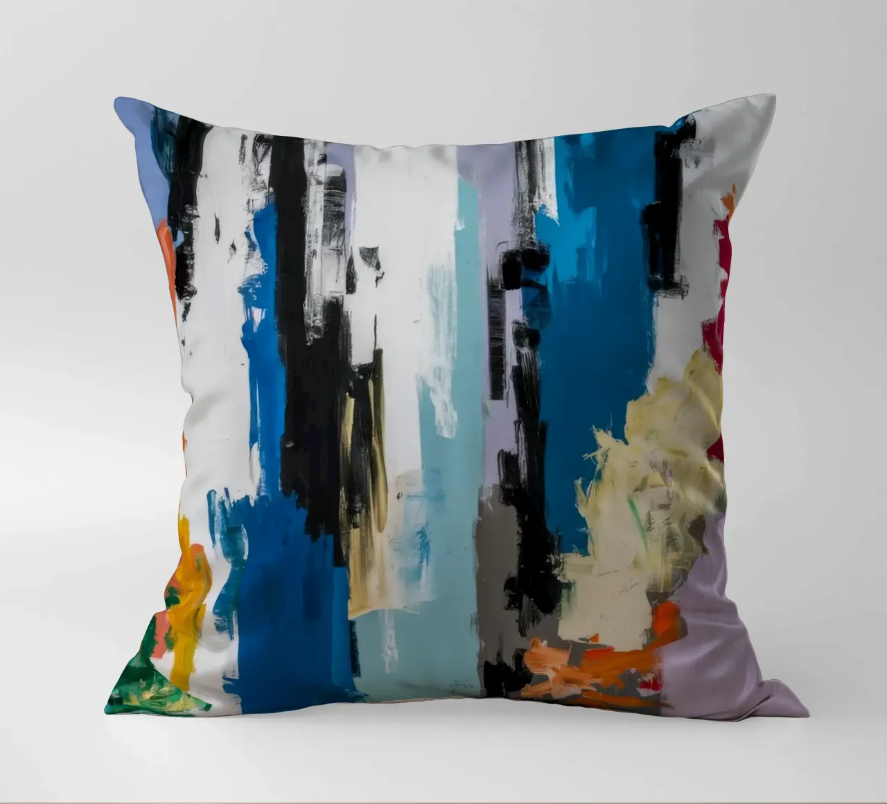 Gilded Azure Cascade decorative cushion by Sublime Layers