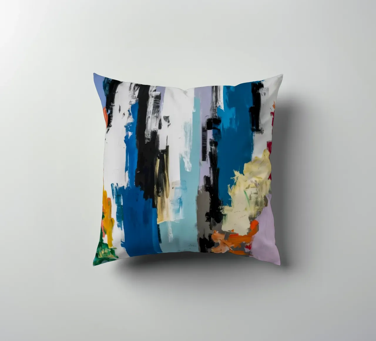 Gilded Azure Cascade decorative cushion by Sublime Layers