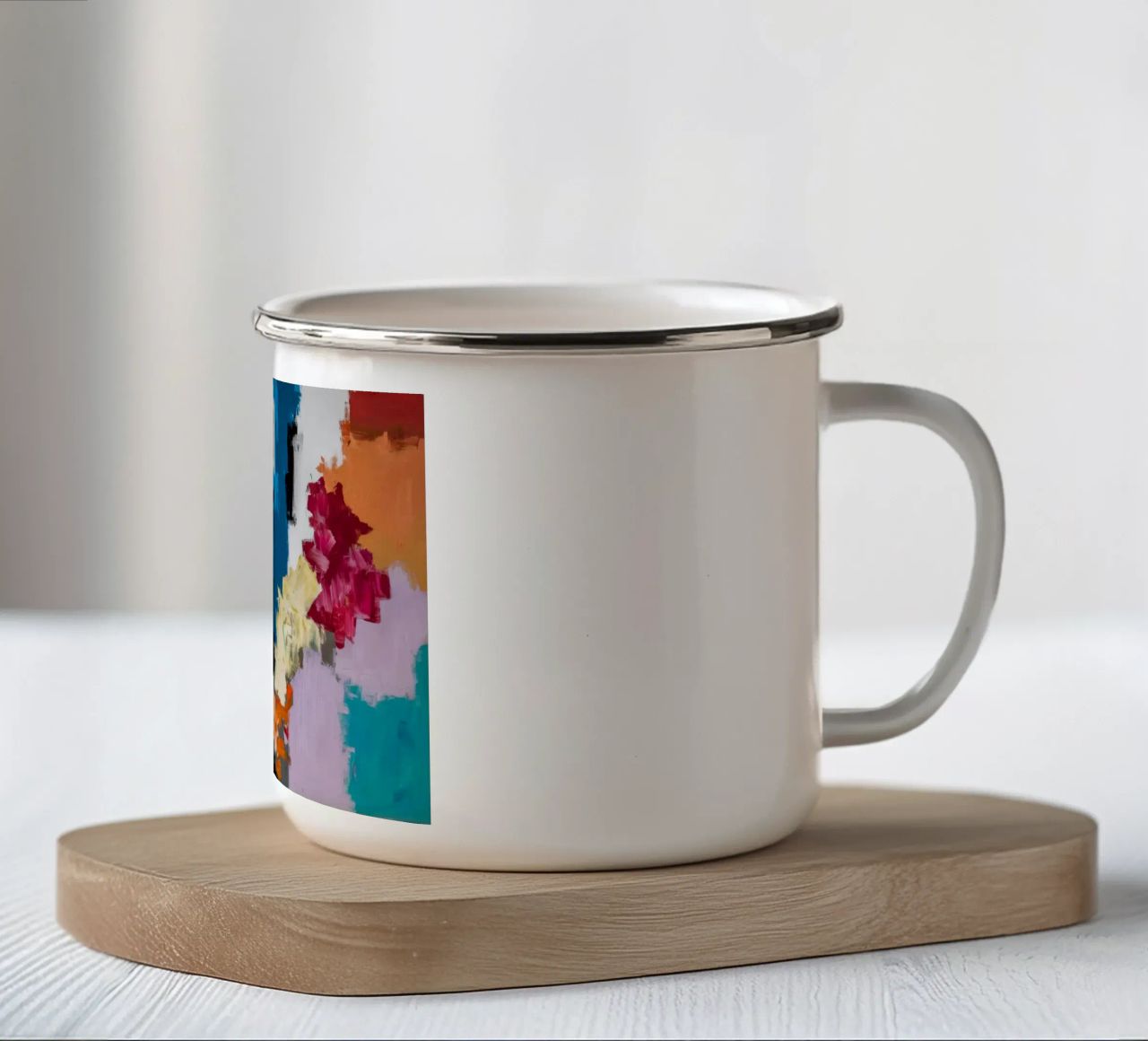 Cascata d'azzurro dorato tazza in smalto da Sublime Layers