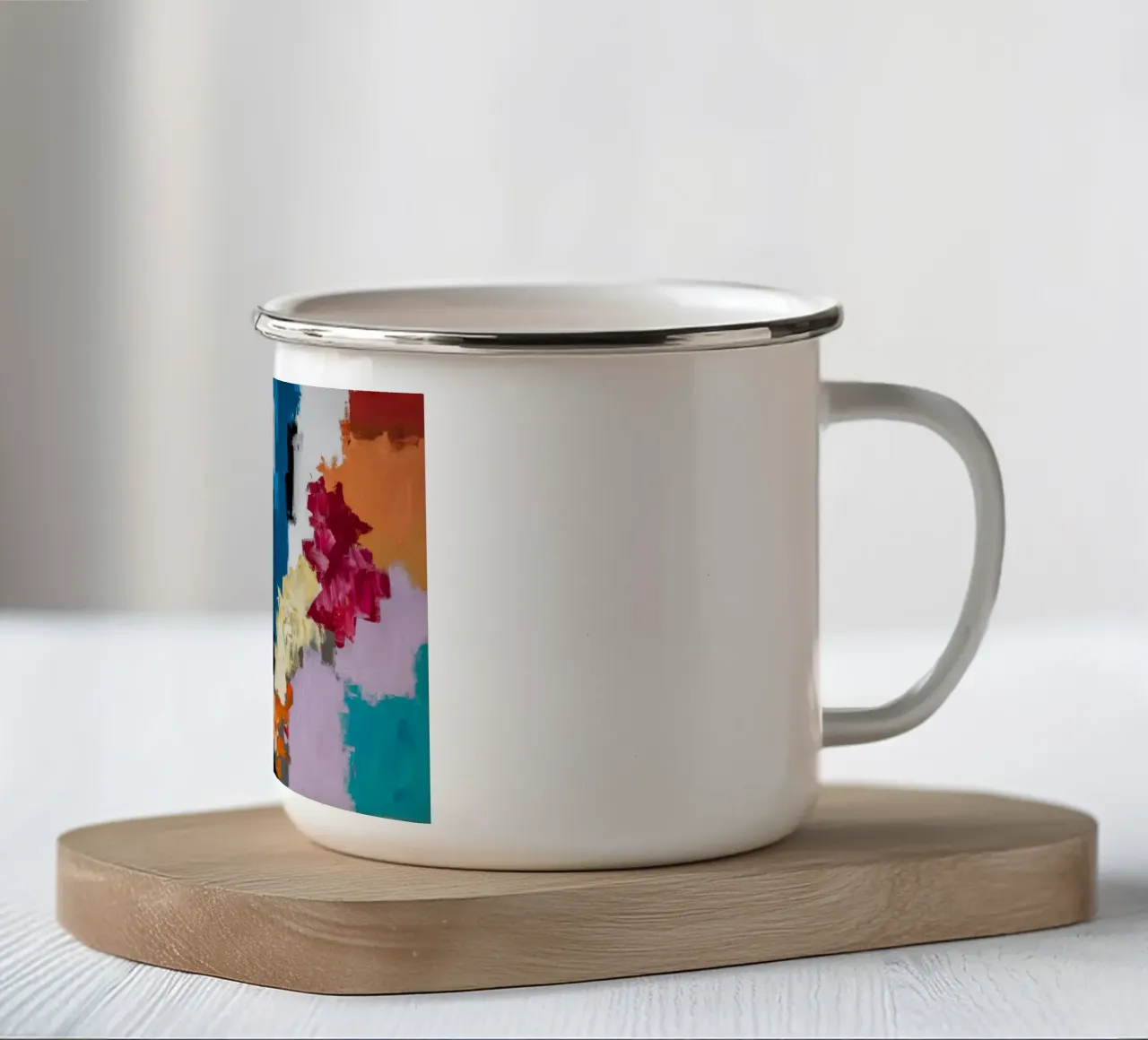 Cascata d'azzurro dorato tazza in smalto da Sublime Layers