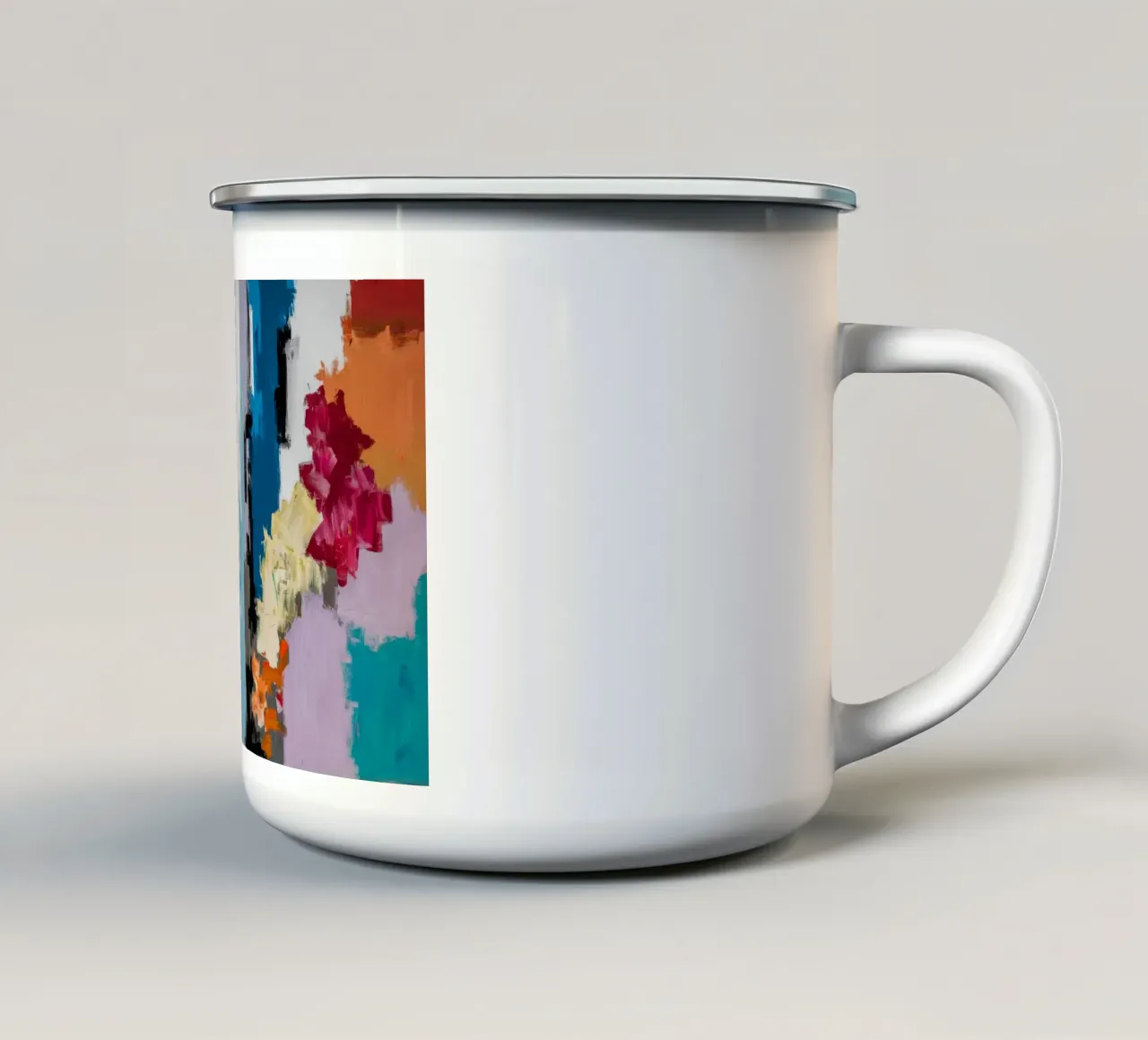 Cascata d'azzurro dorato tazza in smalto da Sublime Layers