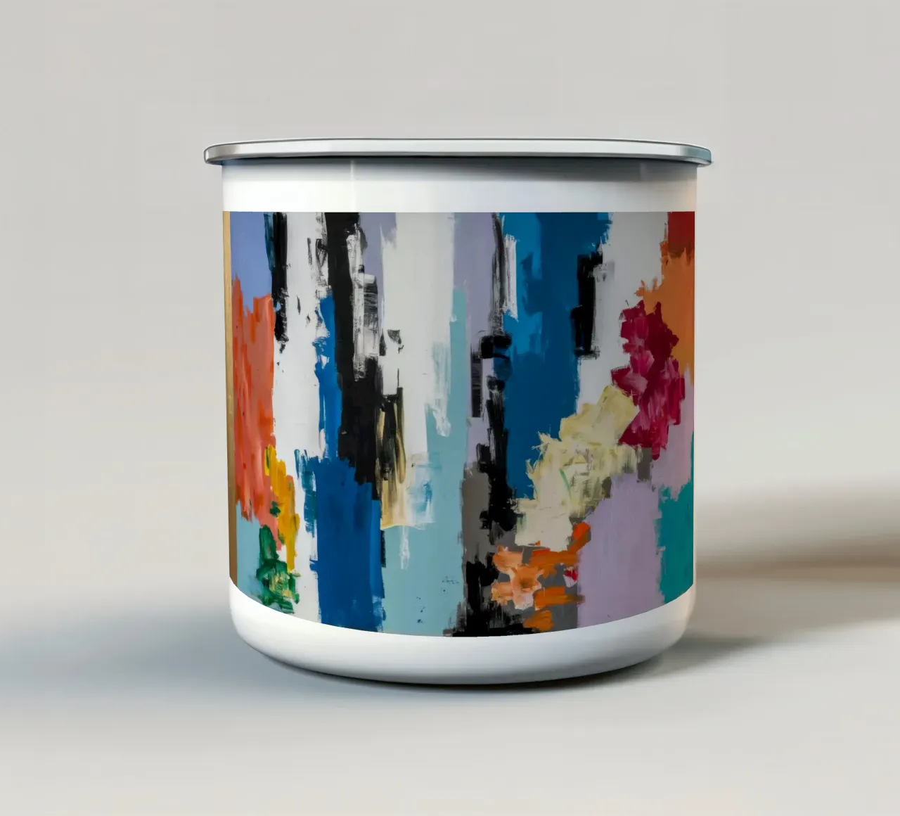 Cascata d'azzurro dorato tazza in smalto da Sublime Layers