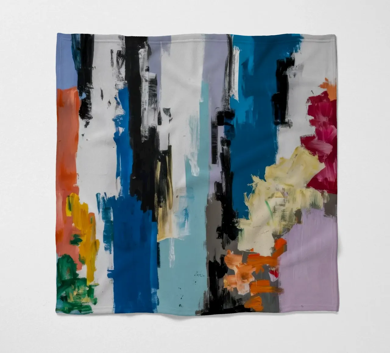 Gilded Azure Cascade fleece blanket by Sublime Layers