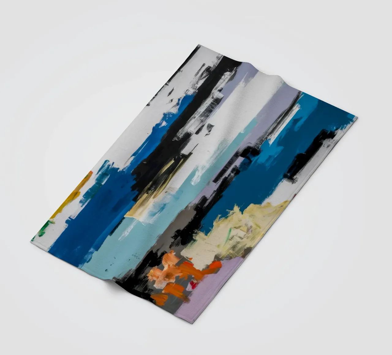 Gilded Azure Cascade fleece blanket by Sublime Layers