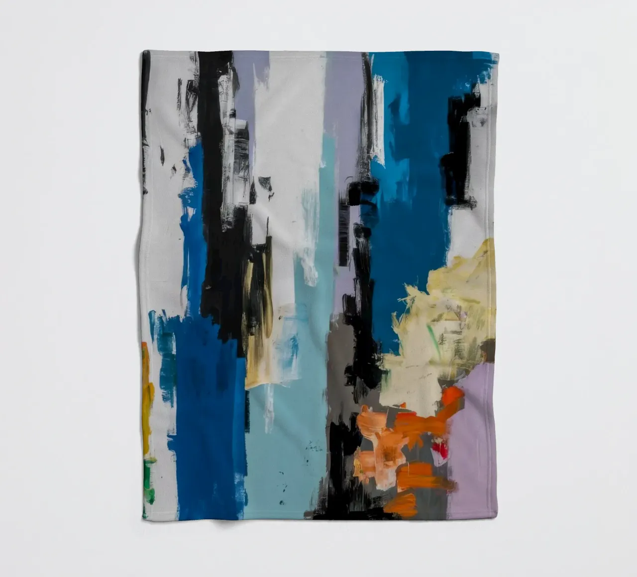 Gilded Azure Cascade fleece blanket by Sublime Layers