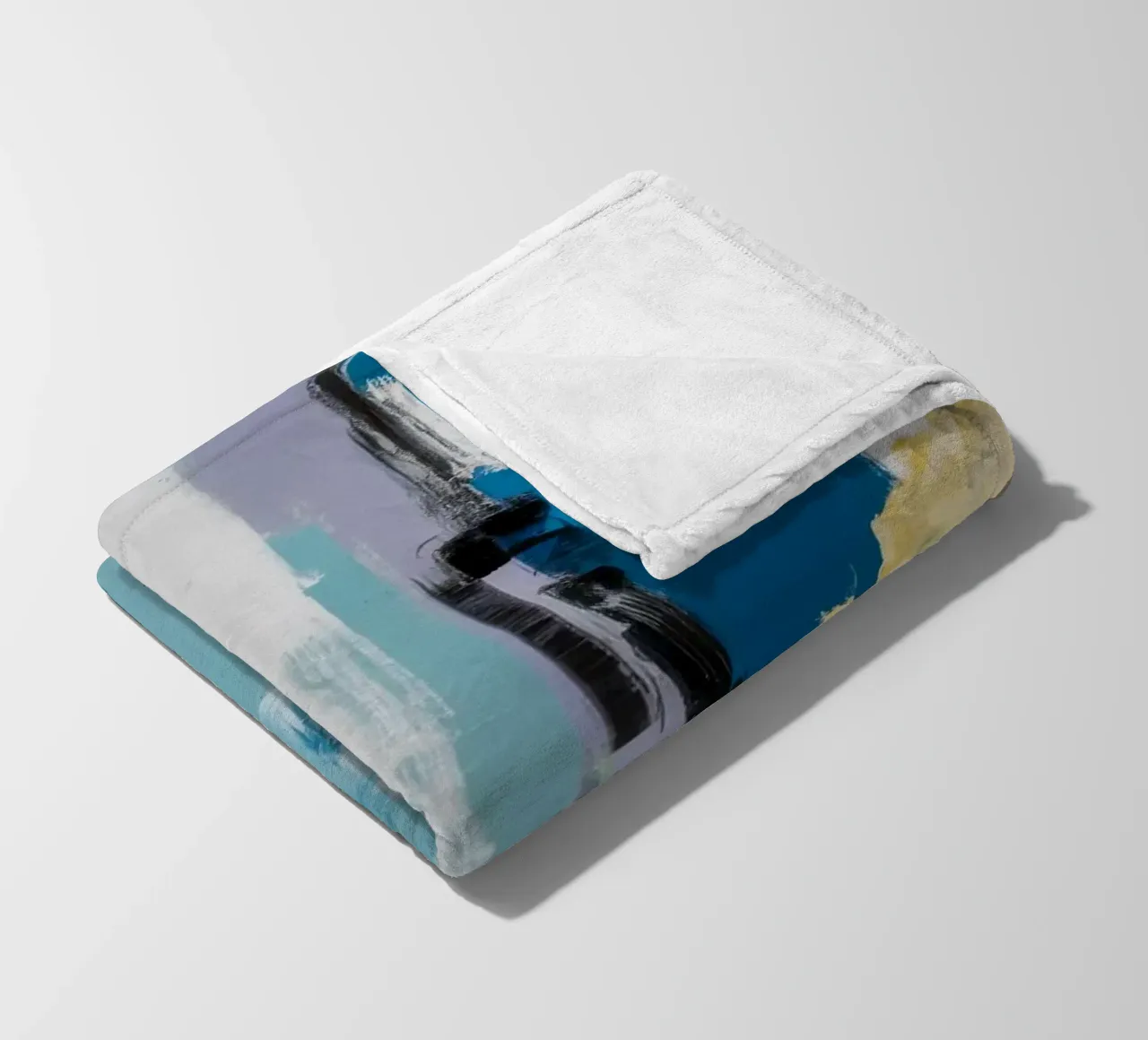 Gilded Azure Cascade fleece blanket by Sublime Layers