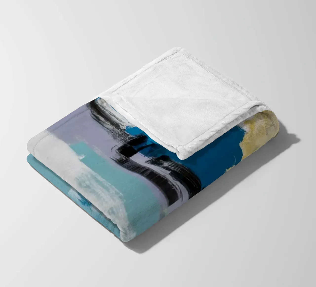 Gilded Azure Cascade fleece blanket by Sublime Layers