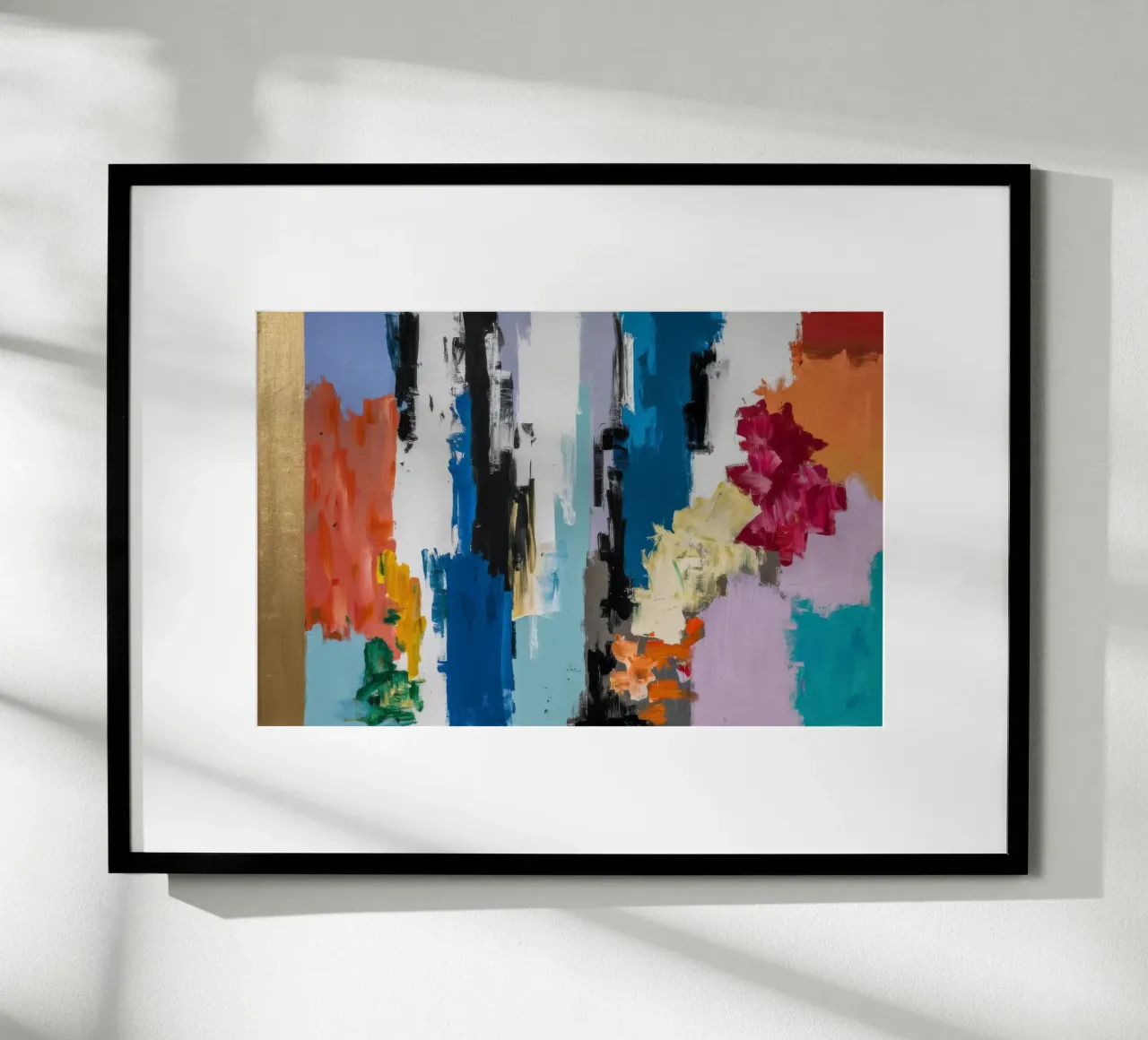 Cascata d'azzurro dorato carta hahnemühle da Sublime Layers