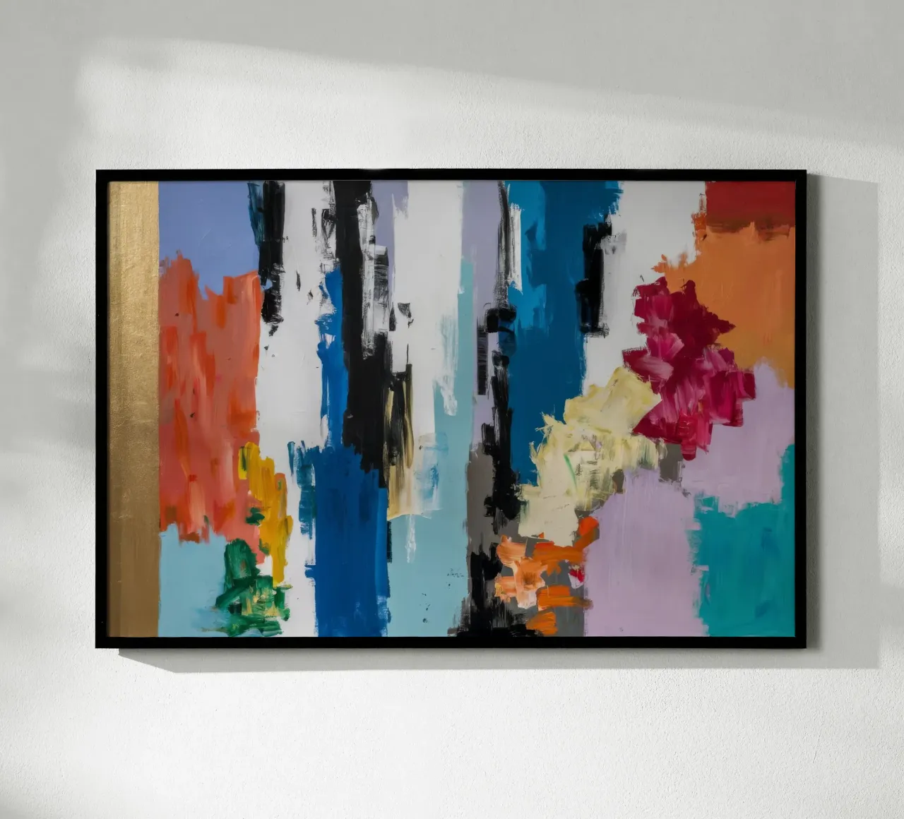 Cascata d'azzurro dorato carta hahnemühle da Sublime Layers