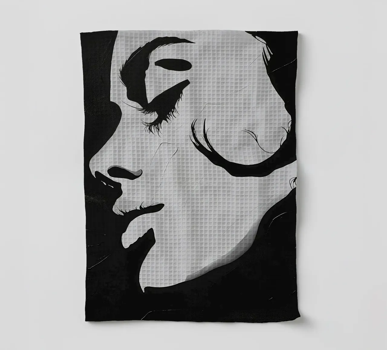 Abstract face tea towel by Imagine