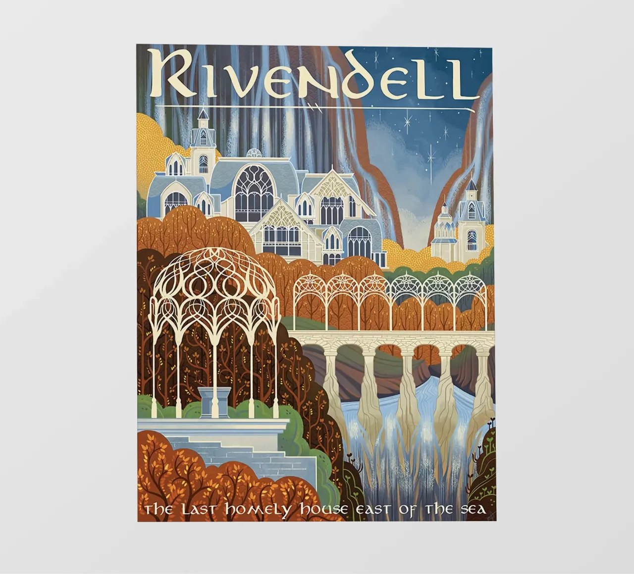 Rivendell L'ultima casa accogliente a est del mare telo in pvc da Junkie Movie