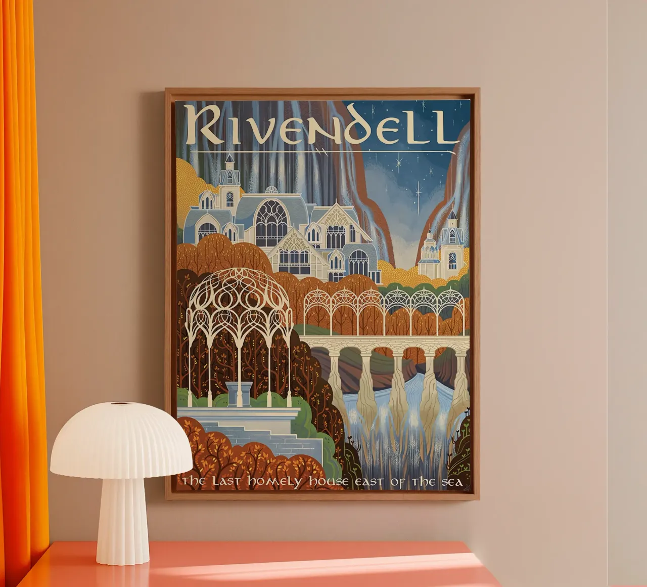 Rivendell L'ultima casa accogliente a est del mare tela con Cornice a cassetta da Junkie Movie