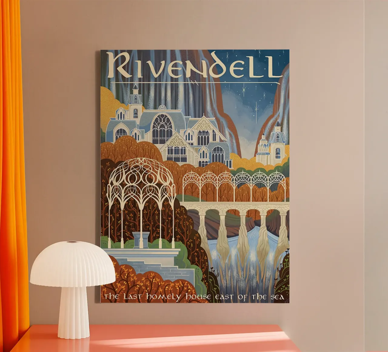 Rivendell L'ultima casa accogliente a est del mare tela con Cornice a cassetta da Junkie Movie