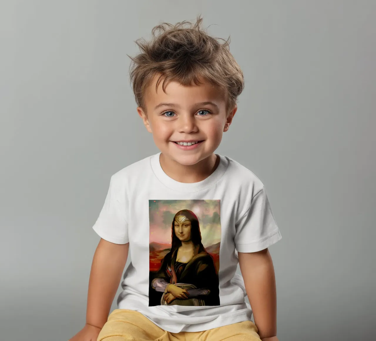 Wonder Mona Lisa kids t-shirt by Nettsch