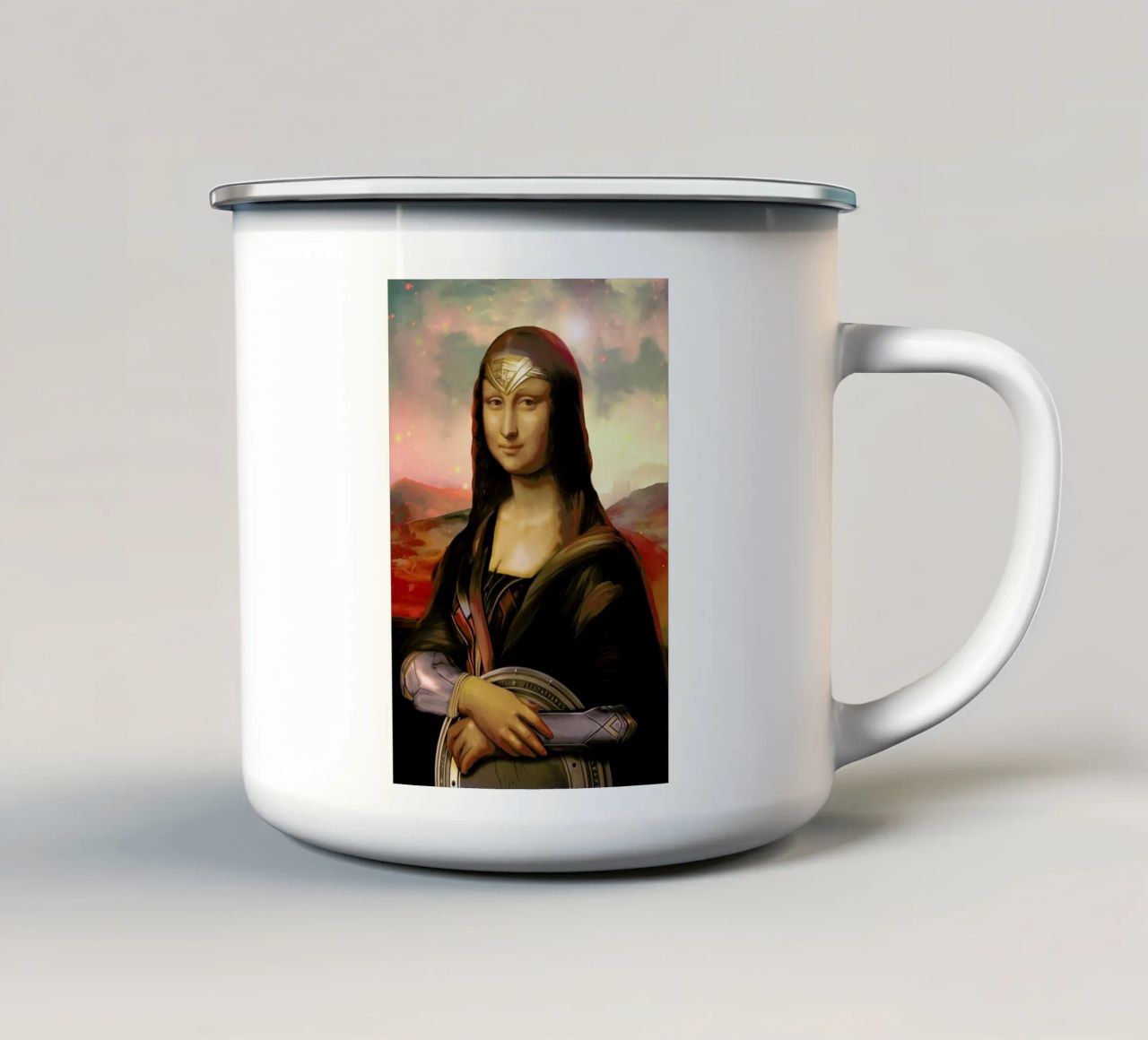 Wonder Mona Lisa tazza in smalto da Nettsch