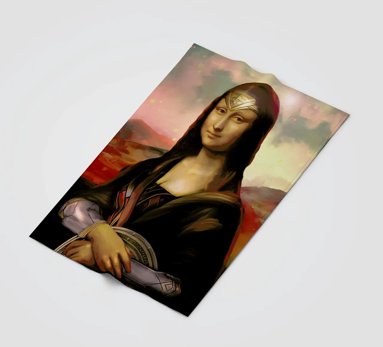 Wonder Mona Lisa fleece blanket by Nettsch