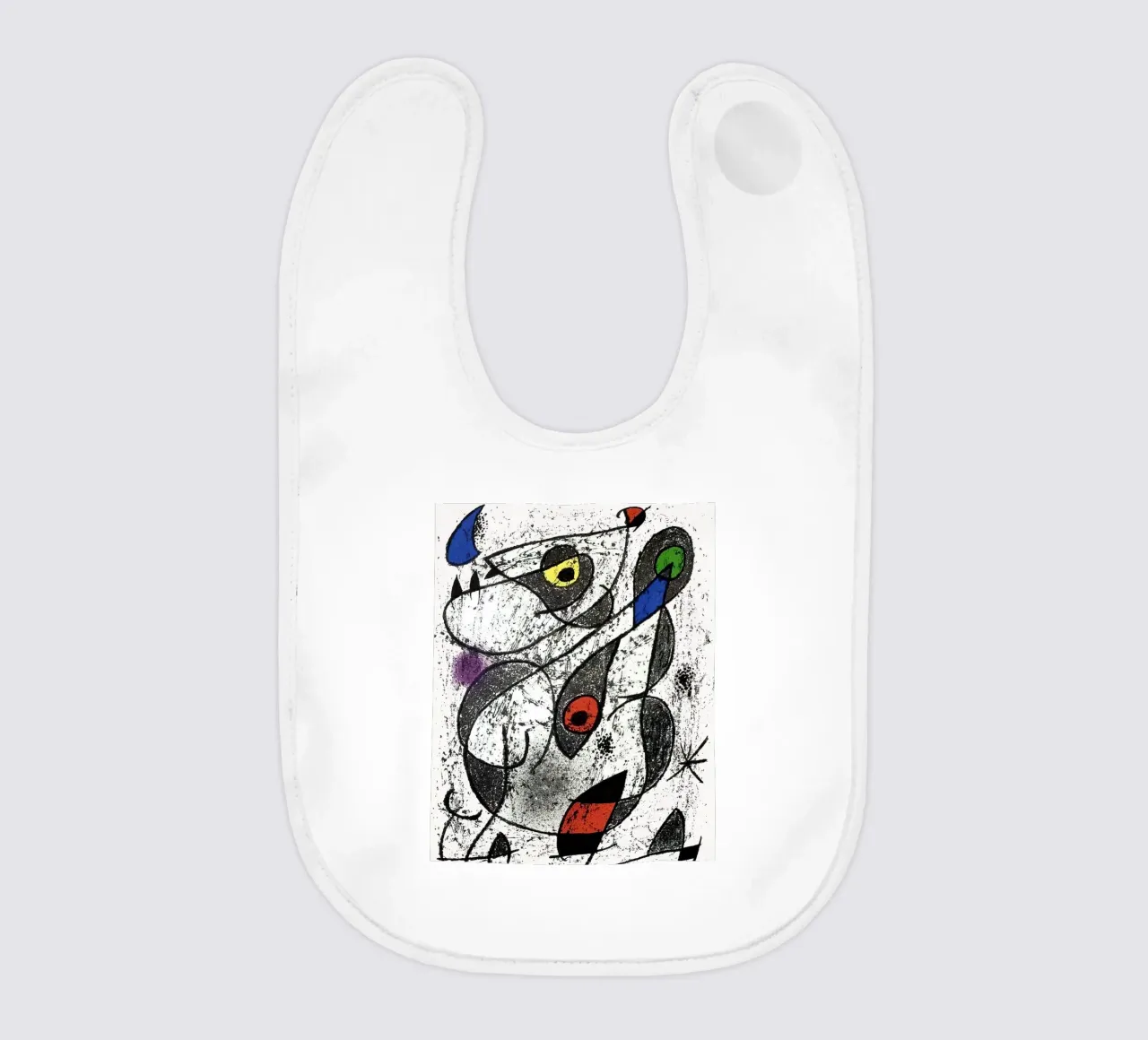 Joan Miro Color Original Lithograph baby bib by phillipp veisenberg