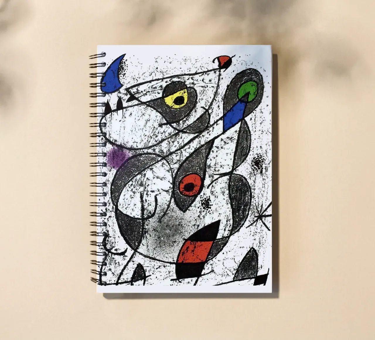 Joan Miro Color Original Lithograph spiral notebook by phillipp veisenberg