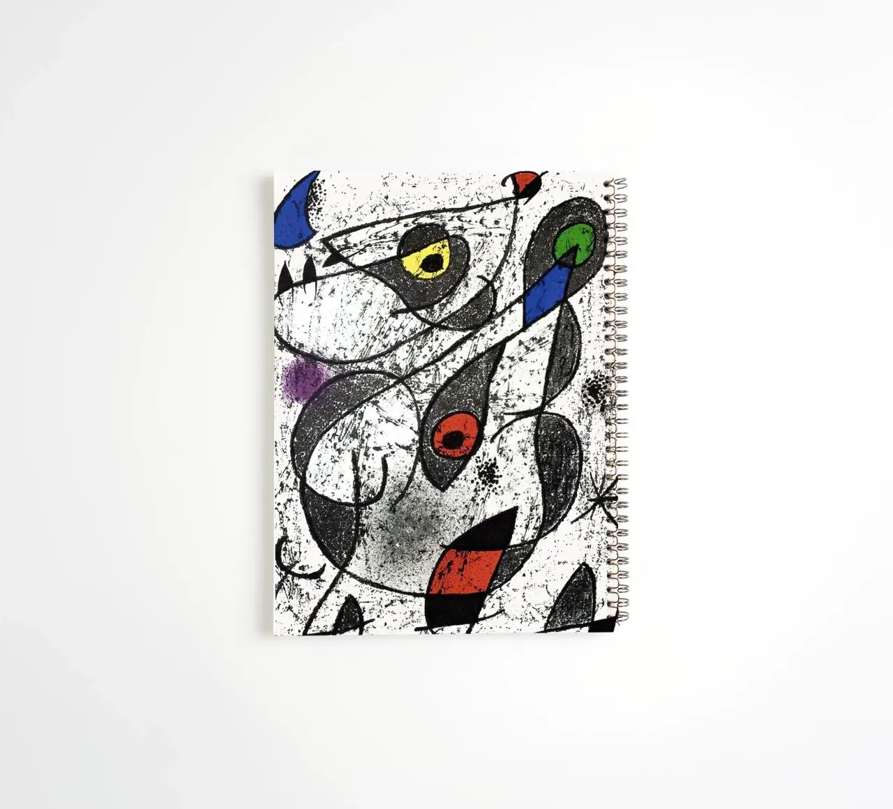 Joan Miro Color Original Lithograph spiral notebook by phillipp veisenberg