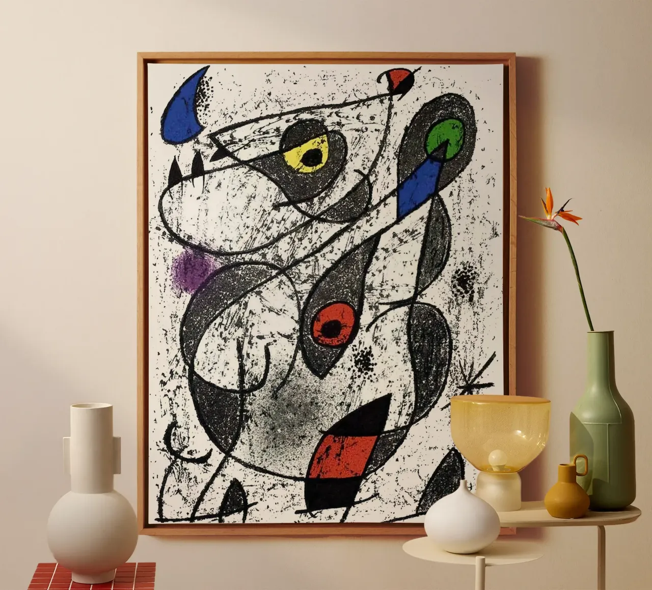 Joan Miro Color Original Lithograph canvas by phillipp veisenberg