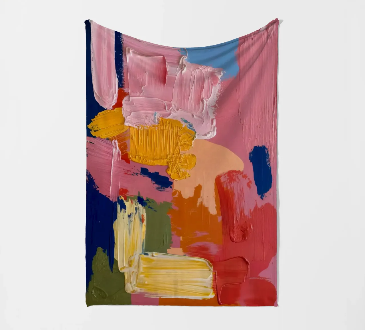 Impasto Color Blocks fleece blanket by Sublime Layers
