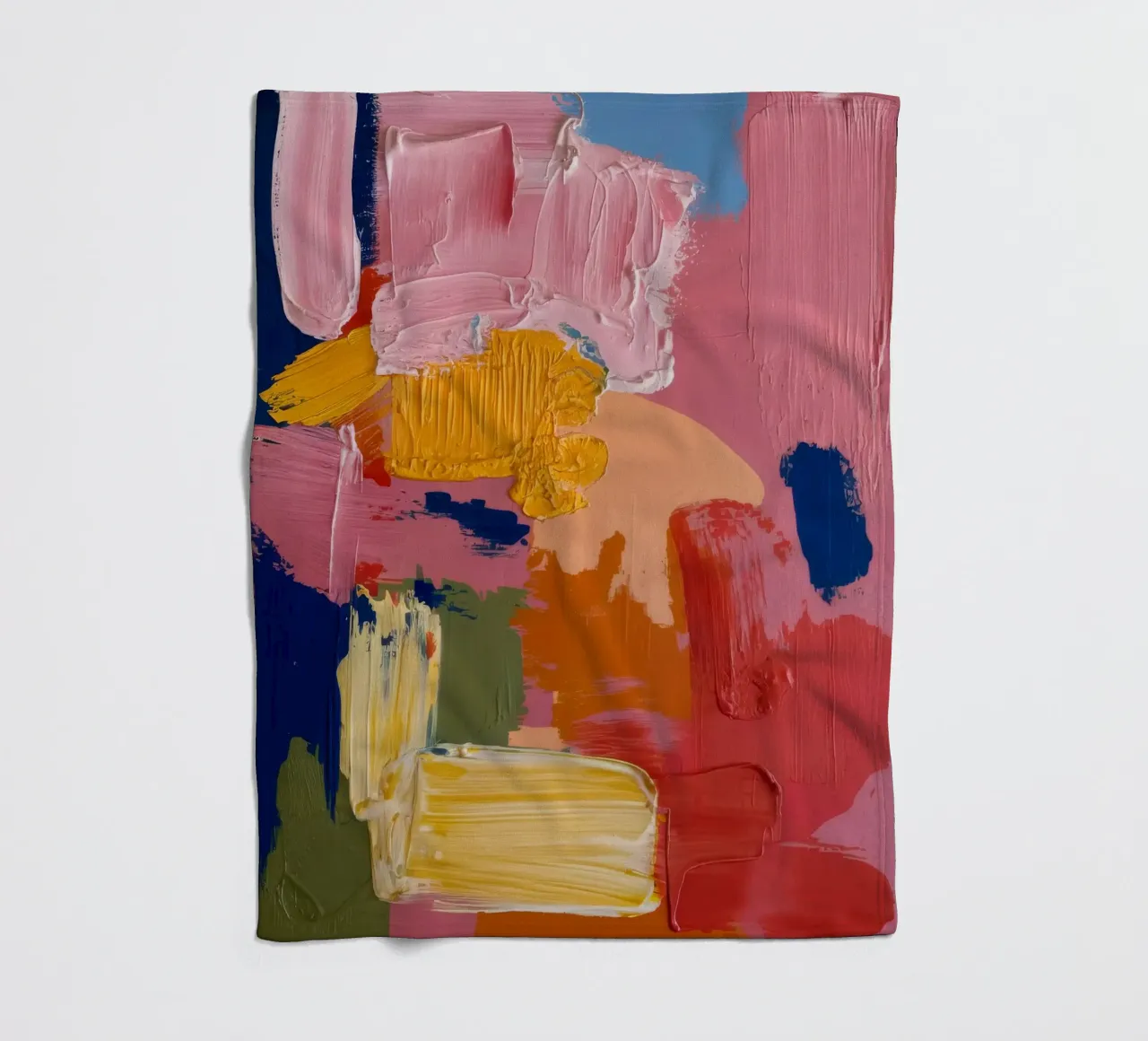 Impasto Color Blocks fleece blanket by Sublime Layers