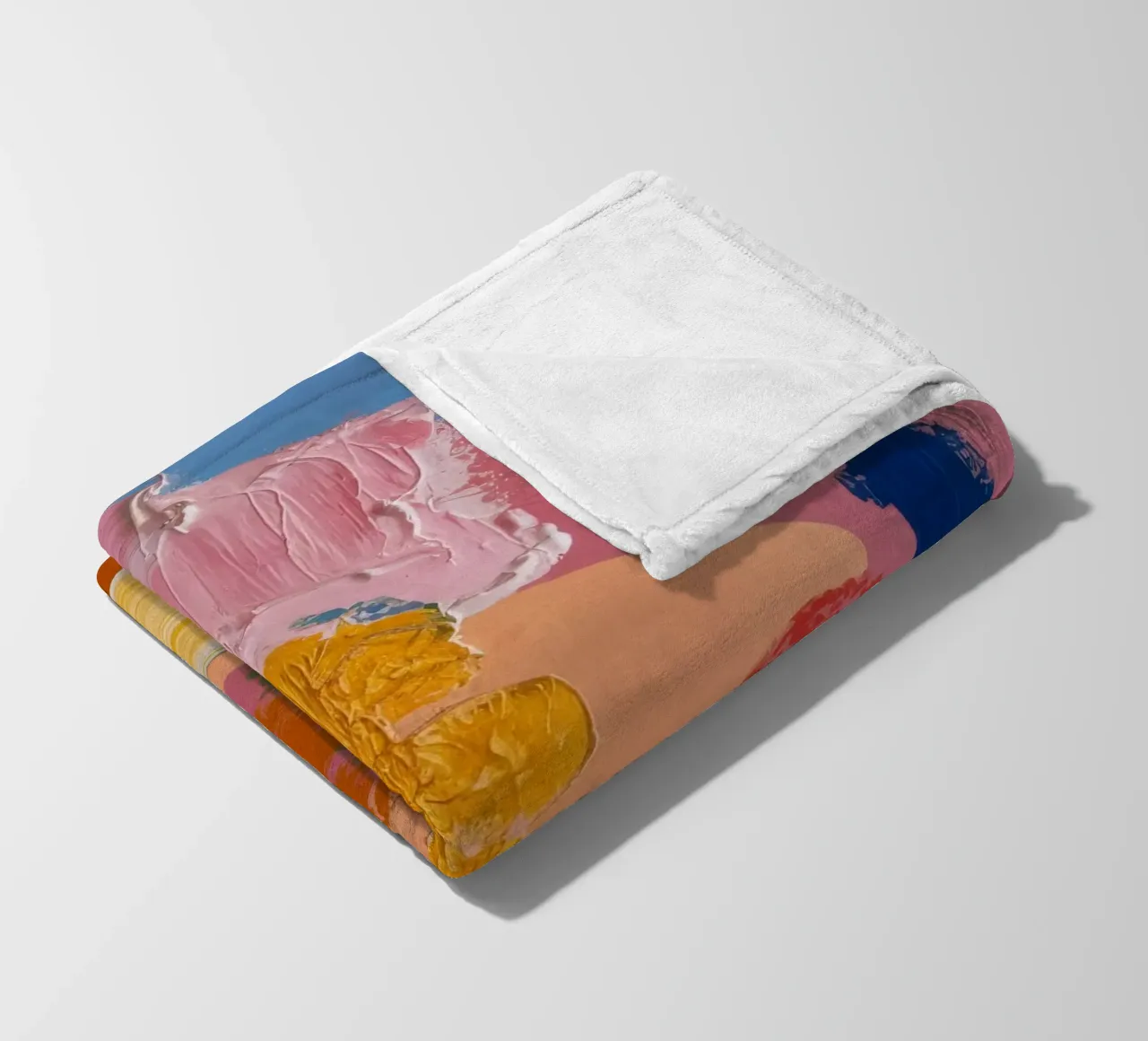 Impasto Color Blocks fleece blanket by Sublime Layers